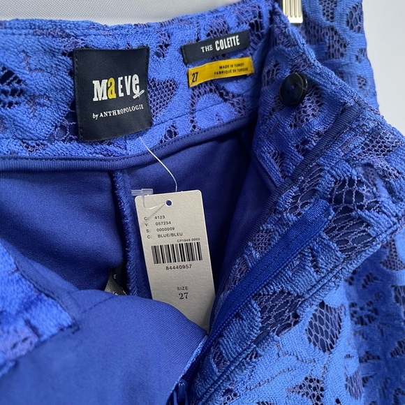 NWT Anthropologie Maeve The Colette Lace Cropped Wide-Leg Pants - Picture 9 of 13